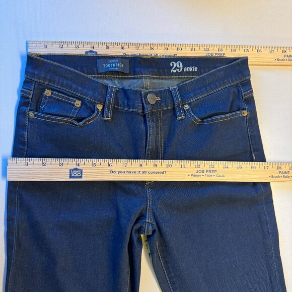 J.Crew Toothpick Jeans Size 29 Ankle Dark Wash - Picture 7 of 11